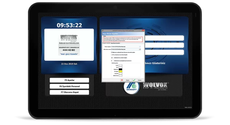 Wolvox Kapı Ekranı